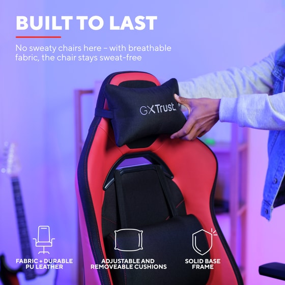 Καρέκλα Gaming Trust GXT714R Ruya - Κόκκινο/Μαύρο image 5