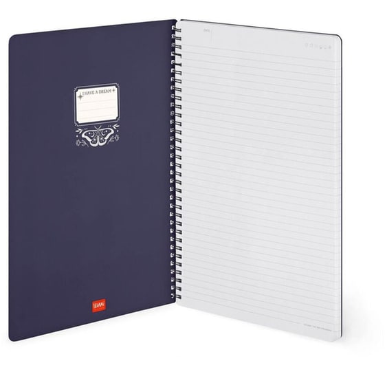 Σημειωματάριο Legami Ριγέ Σπιράλ Maxi Α4 Moth image 2