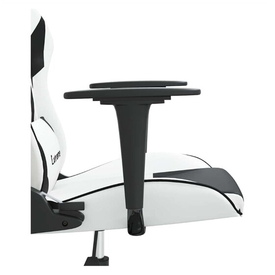 Καρέκλα Gaming VIDAXL 3143697 με Ρυθμιζόμενα Μπράτσα από Τεχνητό Δέρμα - Λευκό / Μαύρο image 6
