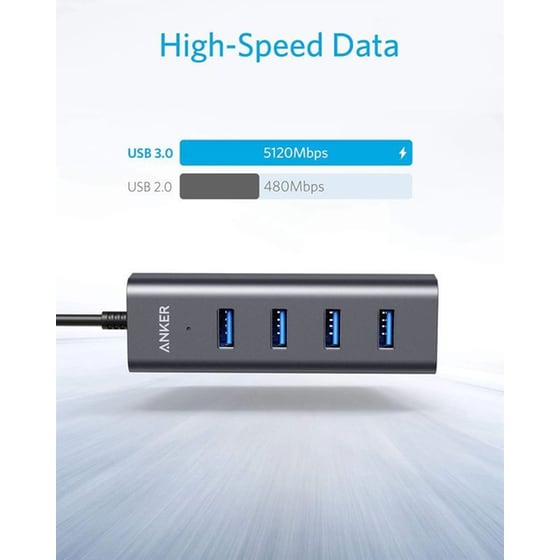Anker USB Hub 4 σε 1 USB-C - Ανθρακί image 1