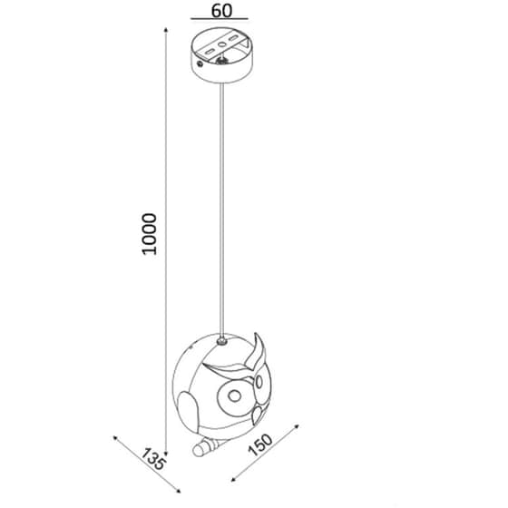 Παιδικό Φωτιστικό Οροφής Μονόφωτο Aca Kokka Zn160201pbl Blue image 1