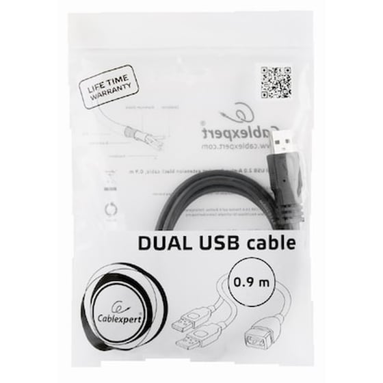 Καλώδιο Cablexpert 2x USB-A Male σε mini USB-B Male - 0.9m image 4