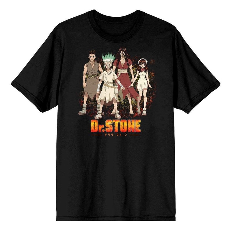 PCMERCH T-shirt Pcmerch Dr. Stone Group - Μαύρο