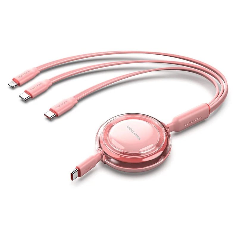 Vention Καλώδιο TRKPBE USB-C σε USB-C/Lightning 1.10m Ροζ