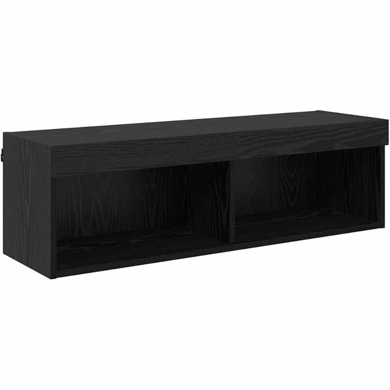 Έπιπλο Τηλεόρασης VidaXL Επιτοίχιο με LED 100 x 30 x 30 cm - Μαύρη Οξιά