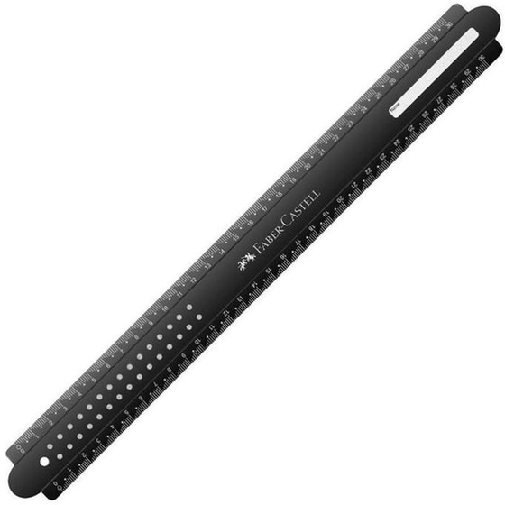 Χάρακας Faber-Castell Dots Breakresistant Μαύρο/Μπλε 30 cm (1 Τεμάχιο) image 2