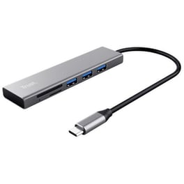 Trust 24191 USB Hub 2.0 με 5 θύρες - Ασημί