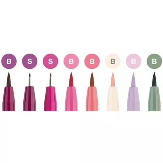 Μαρκαδόροι Σχεδίου Faber Castell Hand Lettering Pitt Pastel (8 Τεμάχια) image 2