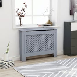 Vidaxl Κάλυμμα Καλοριφέρ Ανθρακί 112 X 19 X 81 Εκ. Από Mdf