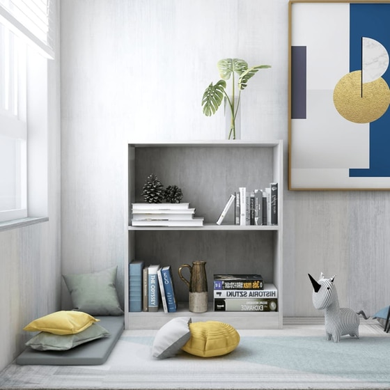 Βιβλιοθήκη VidaXL από Μοριοσανίδα 60x24x76 cm - Γκρι image 1