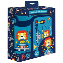 Σετ Φαγητού Must Team Happy Trip Φαγητοδοχείο 800ml-Παγούρι 500ml