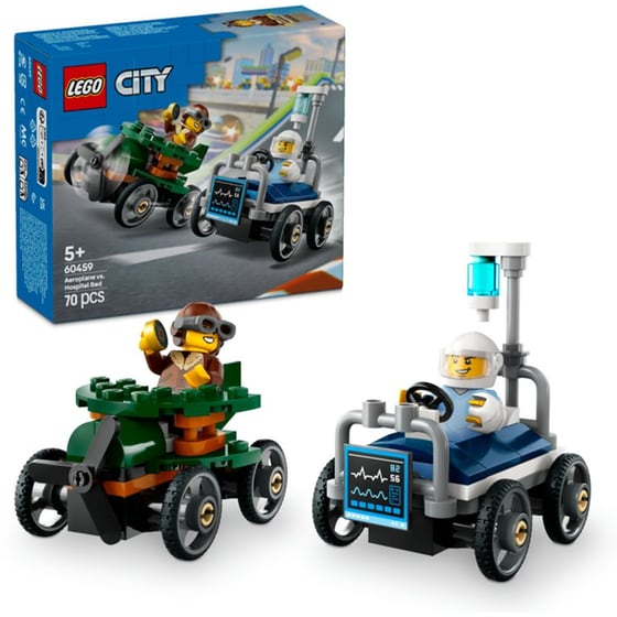 LEGO® City Airplane vs. Hospital Bed Race Car Pack (60459) image 2
