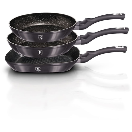 Σετ Τηγάνια BERLINGER HAUS BH-6904 3 τμχ Μαύρο image 2