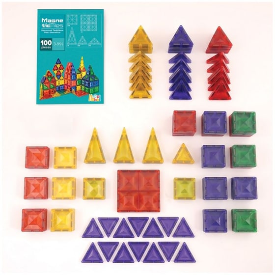 Μαγνητικά Τουβλάκια Happihobbi Ultimate Set (100 Τεμάχια) image 1