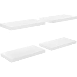 Ράφια Τοίχου VidaXL από MDF 50x23x3.8 cm 4 Τμχ  - Λευκό