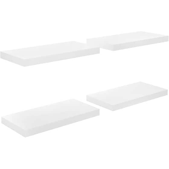 Ράφια Τοίχου VidaXL από MDF 50x23x3.8 cm 4 Τμχ  - Λευκό image 0