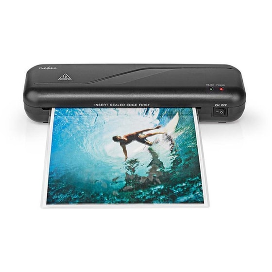 Πλαστικοποιητής Nedis LAMI112BK4 Επιτραπέζιος για A4 image 0