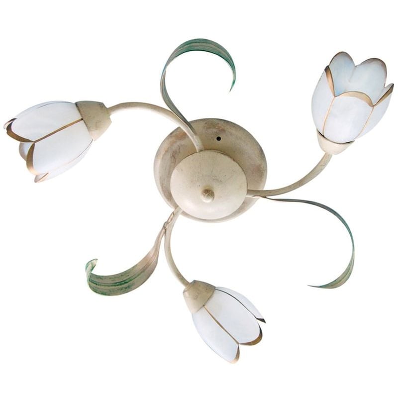 Φωτιστικό Οροφής Τρίφωτο Homelighting Caren 77-2190 Μεταλλικό - Λευκό