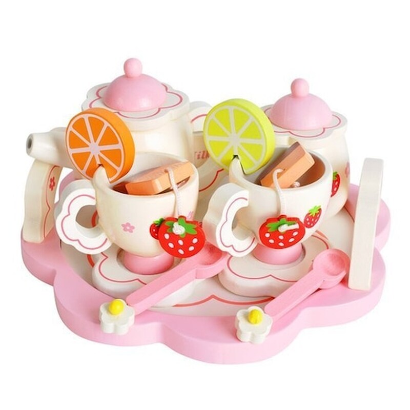 Ξύλινο Παιχνίδι Σετ Τσαγιού 16 Τεμαχίων, Wooden Tea Service