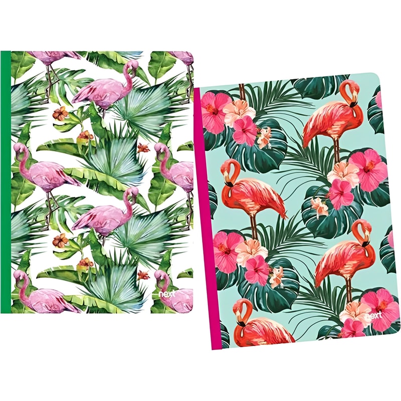 Τετράδιο NEXT Β5 2 Θεμάτων Flamingo (1 Τεμάχιο)