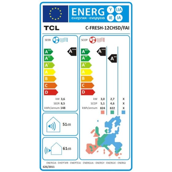 TCL C-Fresh 12CHSD/FAI Κλιματιστικό Inverter 12.000 BTU A+++/A+++ με WiFi image 7