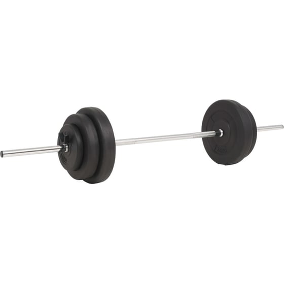 Σετ Ίσια Μπάρα Φ25mm 2kg VidaXL 91398 140 cm από Ατσάλι με 6 Δίσκους Βαρών 27.5kg και 2 Κολάρα image 1