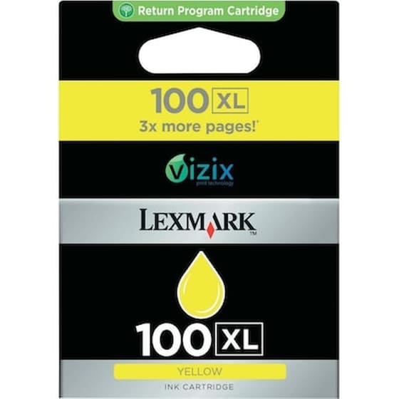 Lexmark 100XL Κίτρινο Μελάνι Εκτυπωτή 14N1071E image 0