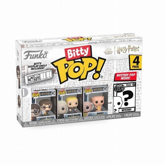 Funko Bitty Pop! - Harry Potter - Harry Potter, Draco Malfoy, Dobby And Chase Mystery 4-pack image 0