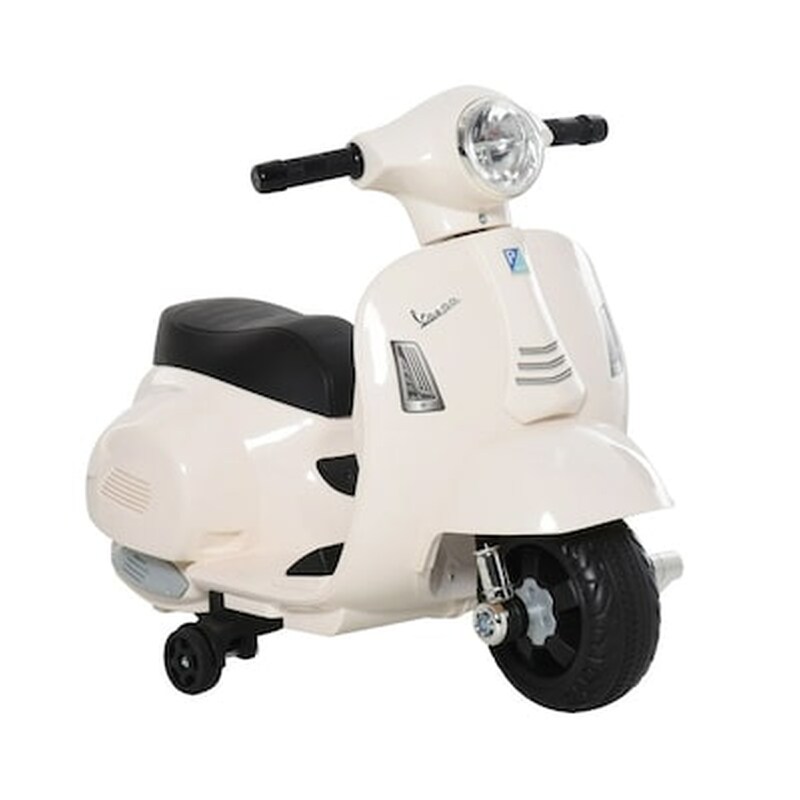 Ηλεκτροκίνητη Μηχανή Vespa 6 V Χρώματος Λευκό Homcom 370-138wt