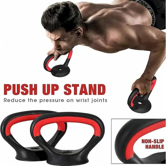 Αλτήρας VSL Sports VSL140494  Ρυθμιζόμενος με Δίσκους 1.25 - 2kg, Μπάρα & Βάση με Λαβές Push-Ups image 7