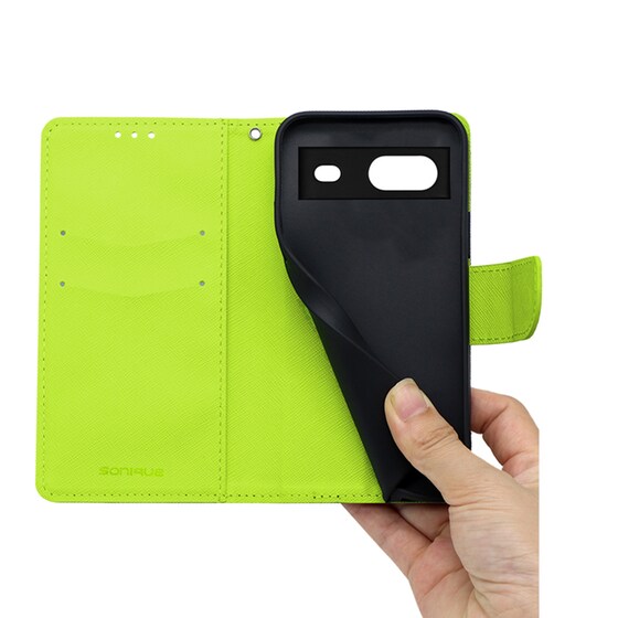 Θήκη Google Pixel 7 - Sonique Trend Book - Σκούρο Μπλε Λαχανί image 3