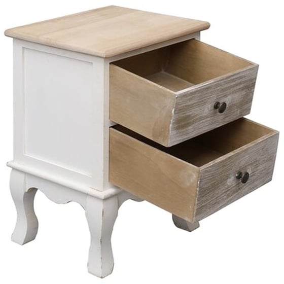 Κομοδίνο Vidaxl Από Ξύλο Παυλώνιας 35x30x50 cm - Φυσικό Λευκό image 5