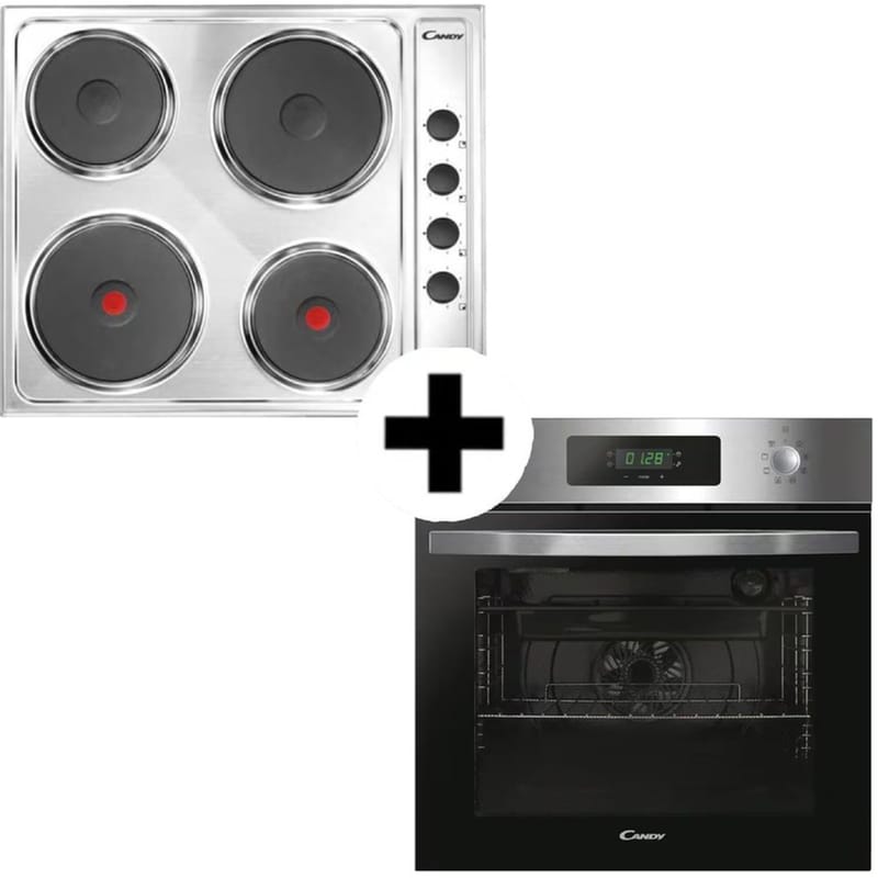 CANDY CLE64KX FIDCP X625L 70 Lt Inox Eντοιχιζόμενο Σετ Φούρνος και Εστία