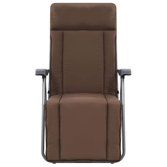 Καρέκλες Κήπου Vidaxl Πτυσσόμενες με Μαξιλάρια 2 Τεμ. 58x73x107cm - Καφέ image 3