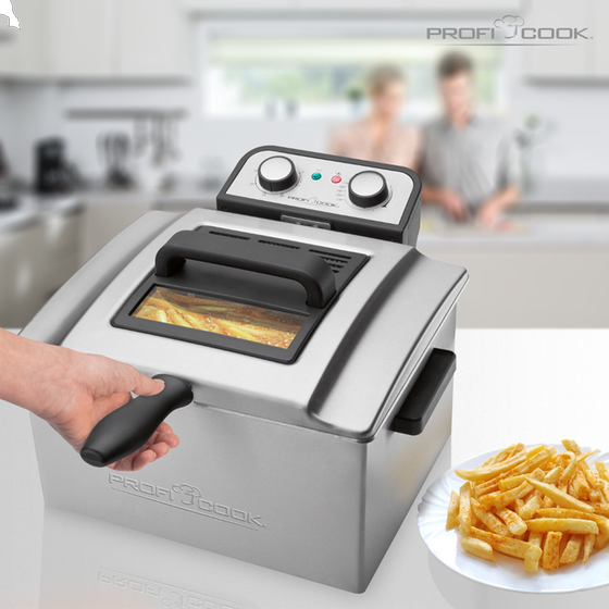 PROFI COOK PC-FR 1038 3000 W 5 L Ασημί Φριτέζα Λαδιού image 3