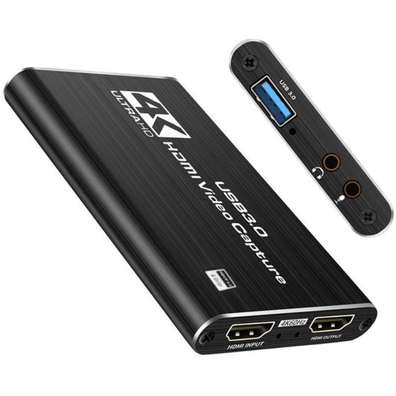 Video Capture Powertech CAB-H164 HDMI/USB-A για Laptop/PC - Μαύρο image 0