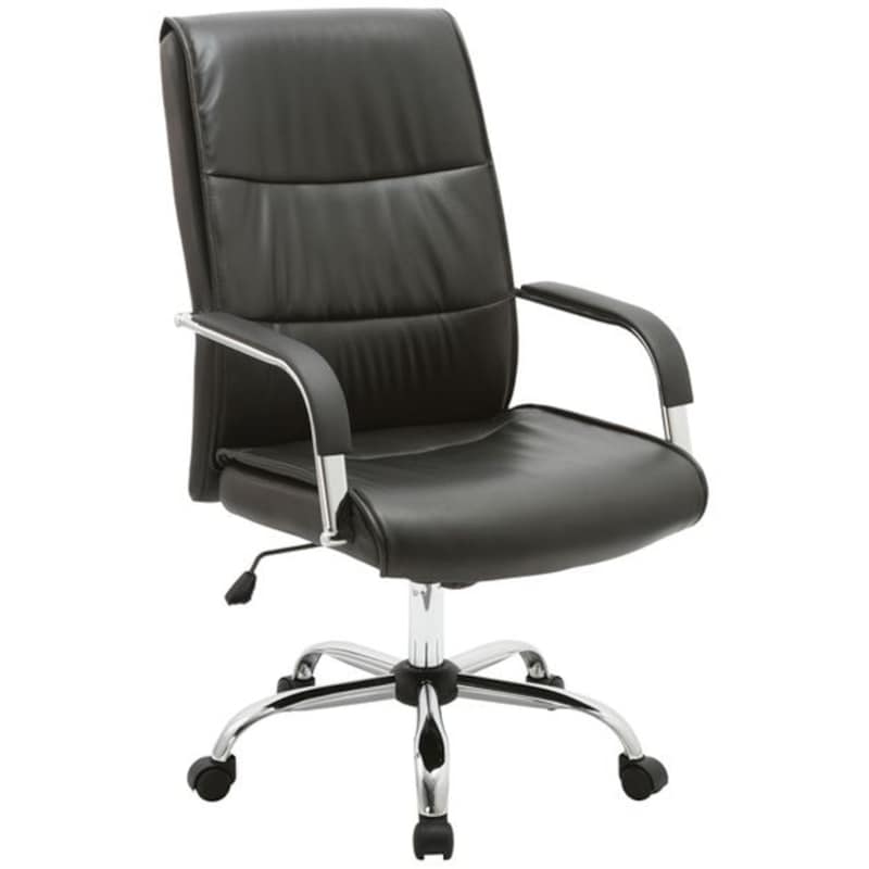 Καρέκλα Διευθυντική Woodwell C20258 από Τεχνητό Δέρμα - Μαύρη