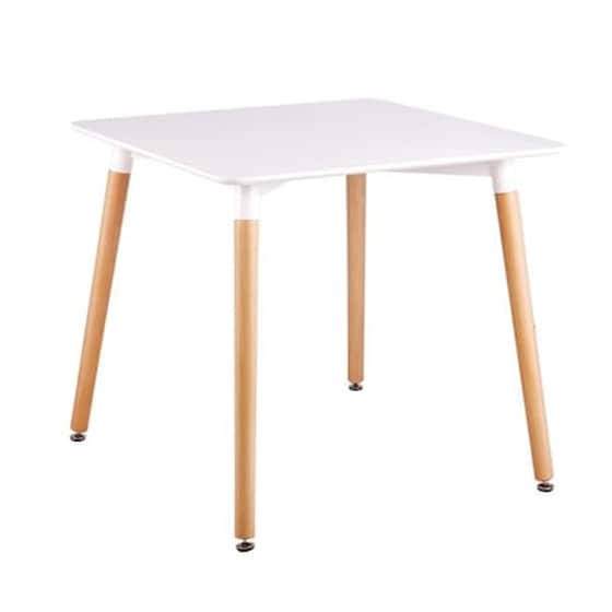 Τραπέζι Woodwell 80x80cm C9410 - Λευκό/Φυσικό Χρώμα image 0