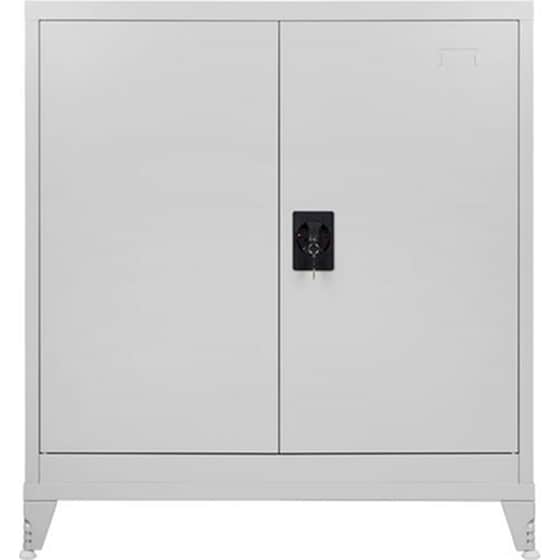 Μεταλλική Ντουλάπα Xxl 90x54x101cm Πάχους 0.6mm/0.8mm (πάτωμα) Γαλβανιζέ Με 2 Ράφια Και Ρυθμιζόμενα Πόδια - 3 Αποθηκευτικοί Χώροι Steelen image 0