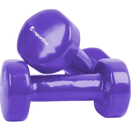 Σετ Βαράκια Εξάγωνα 1kg InSPORTline από Βινύλιο - Μωβ image 2