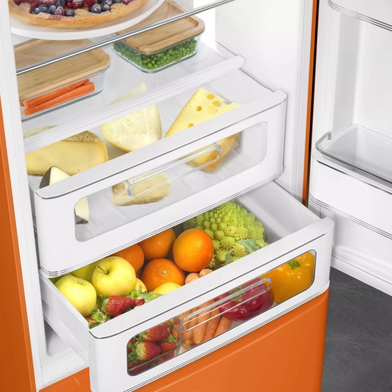 SMEG FAB32ROR6 332 Lt Total No Frost Πορτοκαλί Ψυγειοκαταψύκτης image 6