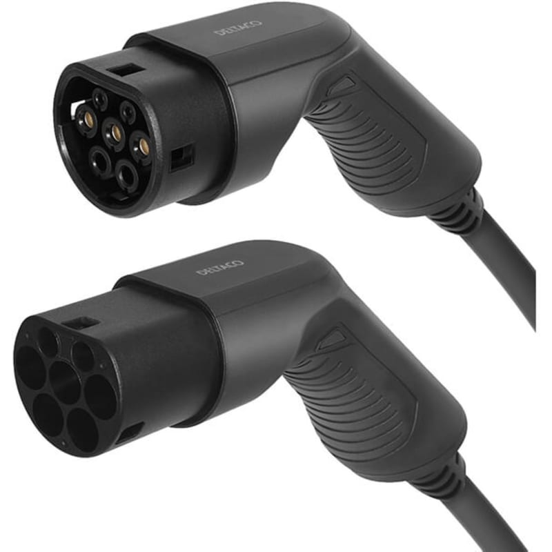 Καλώδιο Φόρτισης Deltaco EV-1213 E-Charge Μονοφασικό Type 2 σε Type 2 3m