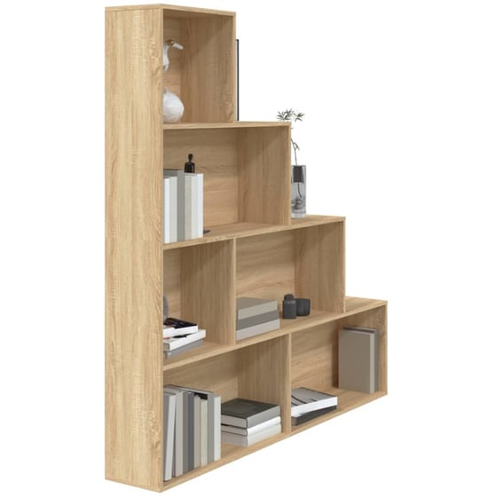 Βιβλιοθήκη VidaXL από Μοριοσανίδα 155x24x160 cm - Μπεζ/Sonoma image 3