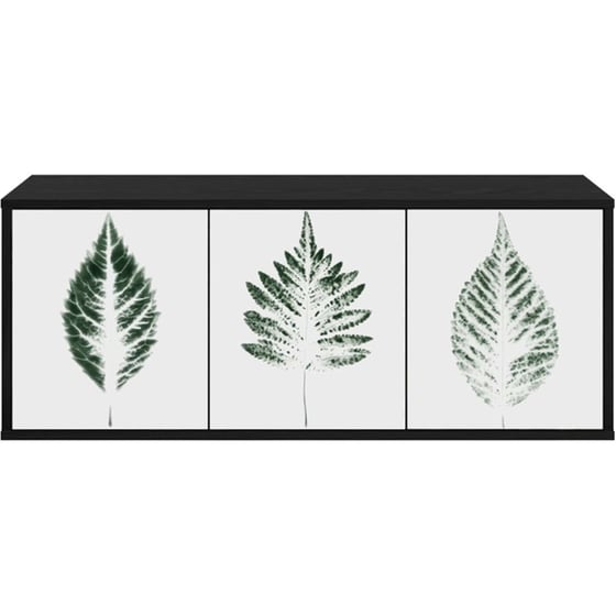 Έπιπλο Τηλεόρασης VidaXL HANAU Επιτοίχιο 102 x 33 x 40 cm - Μαύρη Δρυς image 2