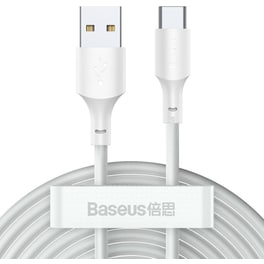 Σετ Καλωδίων Baseus Simple Wisdom Kit Usb To Usb-C 5a (2pcs/set) 1.5m - White