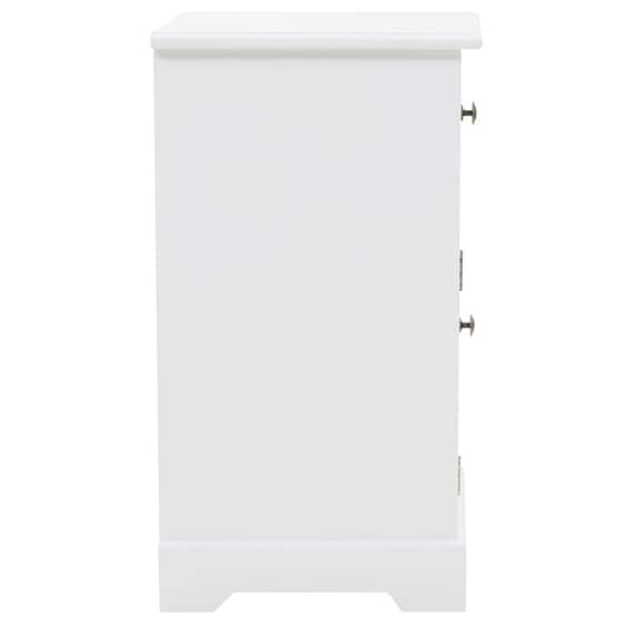 Κομοδίνο Vidaxl Από Mdf Και Ξύλο Πεύκου 35x32x59 cm - Λευκό image 1