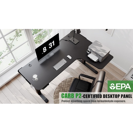 Γραφείο Γωνιακό Gaming/ Εργασίας Eureka Ergonomic ERK-EGD-L60R-B-US 155x106x76-123cm image 10