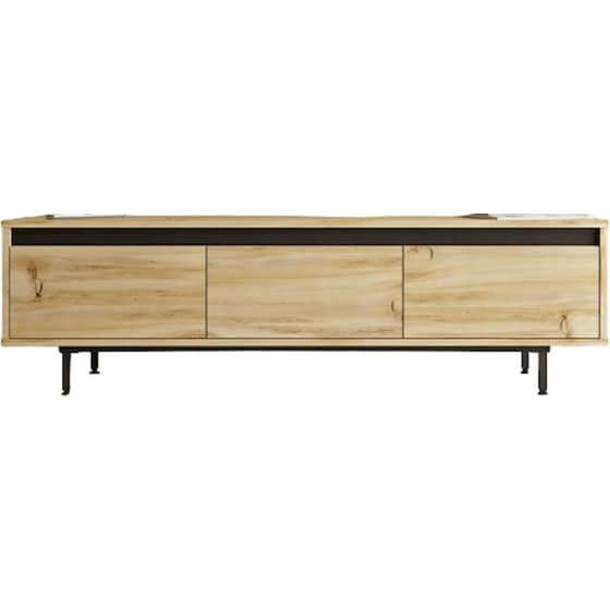 Έπιπλο Τηλεόρασης Bigonia Μοριοσανίδα 160x35.5x45.2 cm - Kαφέ image 0