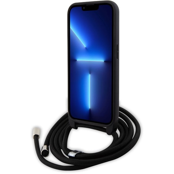 Θήκη Apple iPhone 15 Pro - Karl Lagerfeld Crossbody K+C Metal Pin Saffiano Hard Case - Black image 3