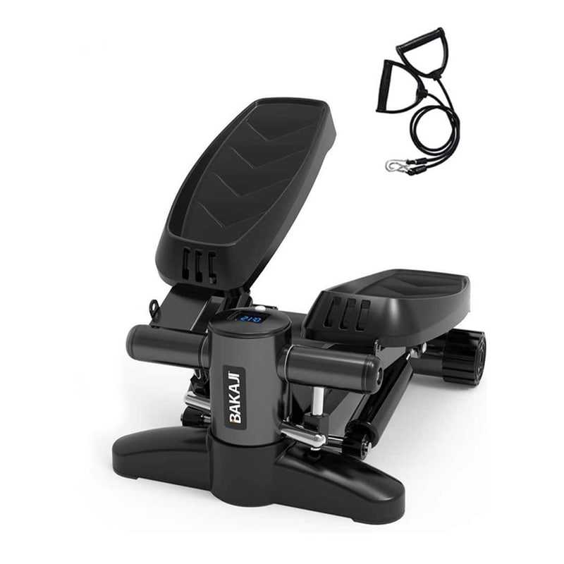 BAKAJI Mini Stepper Bakaji Με Λάστιχα Εκγύμνασης - Μαύρο